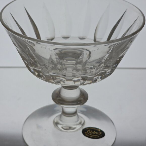 4 libbey cut glass tall sherberts Raleigh - Picture 2 of 2
